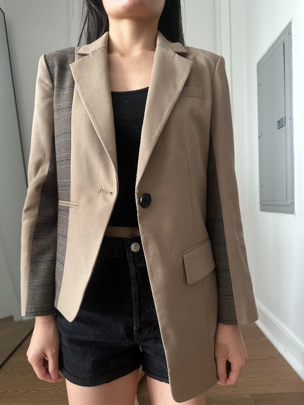 RATHER Asymmetrical Beige Blazer